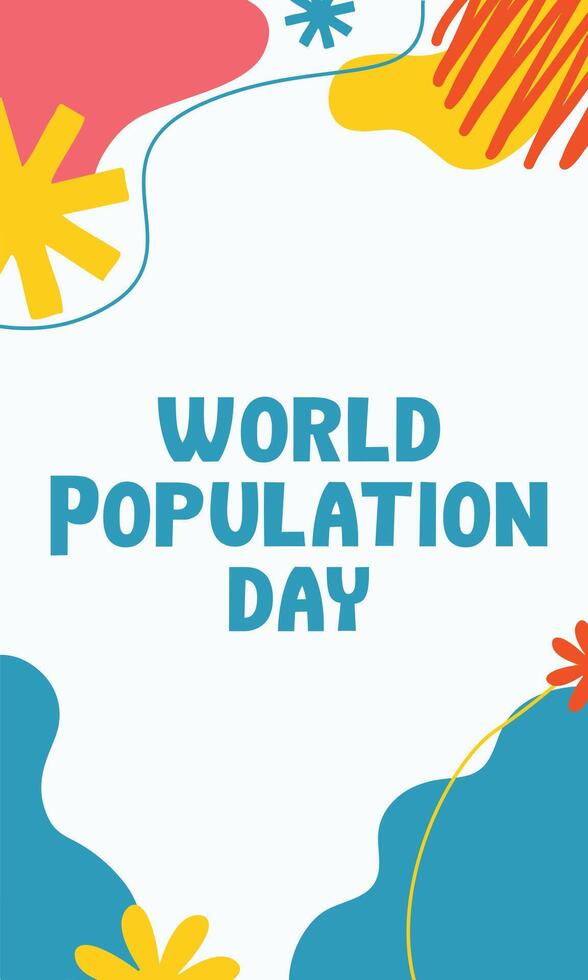 Welt Population Tag Banner sozial Medien vektor