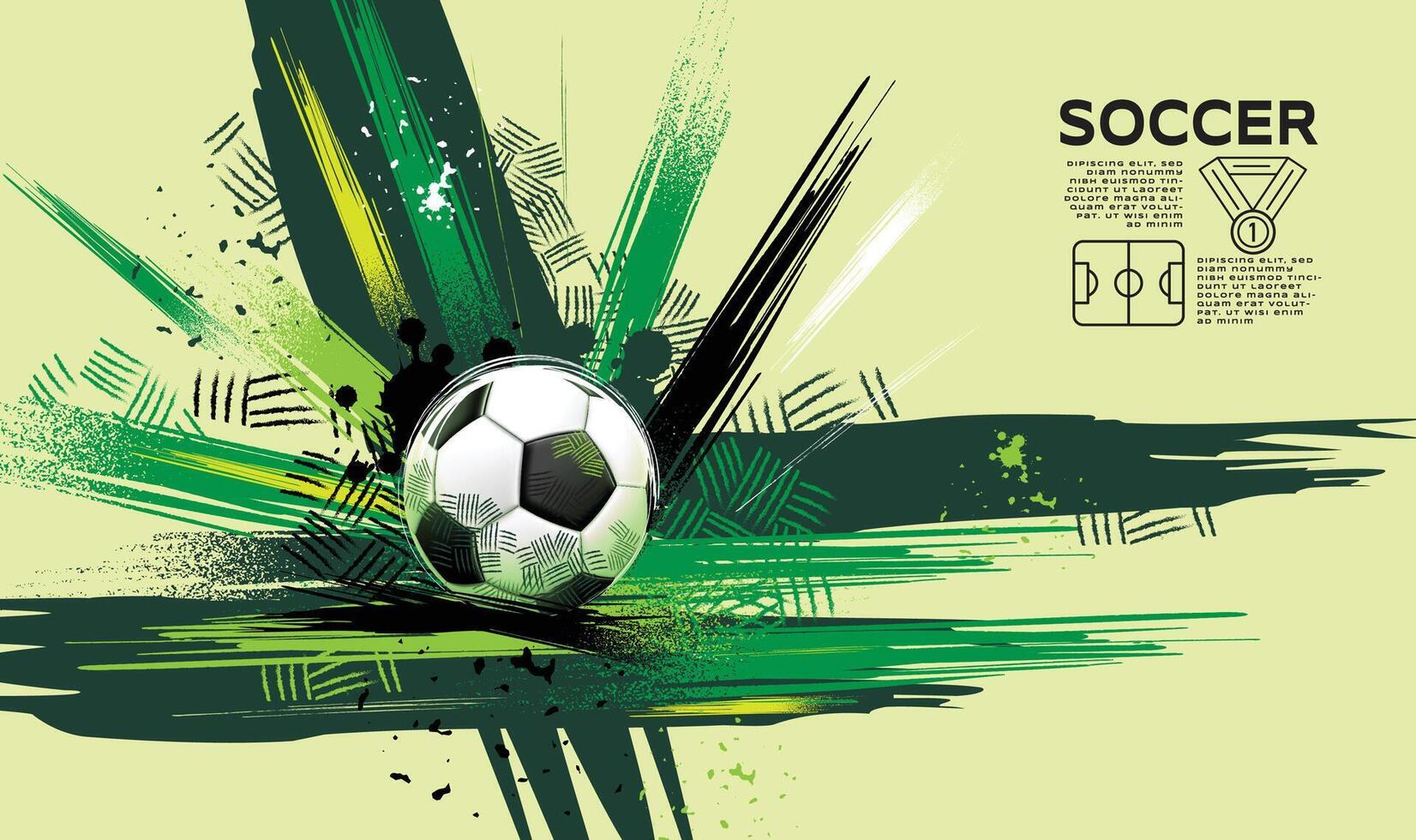 Fußball Vorlage Design , Fußball Banner, Sport Layout Design, skizzieren, Zeichnung, Vektor , abstrakt Hintergrund