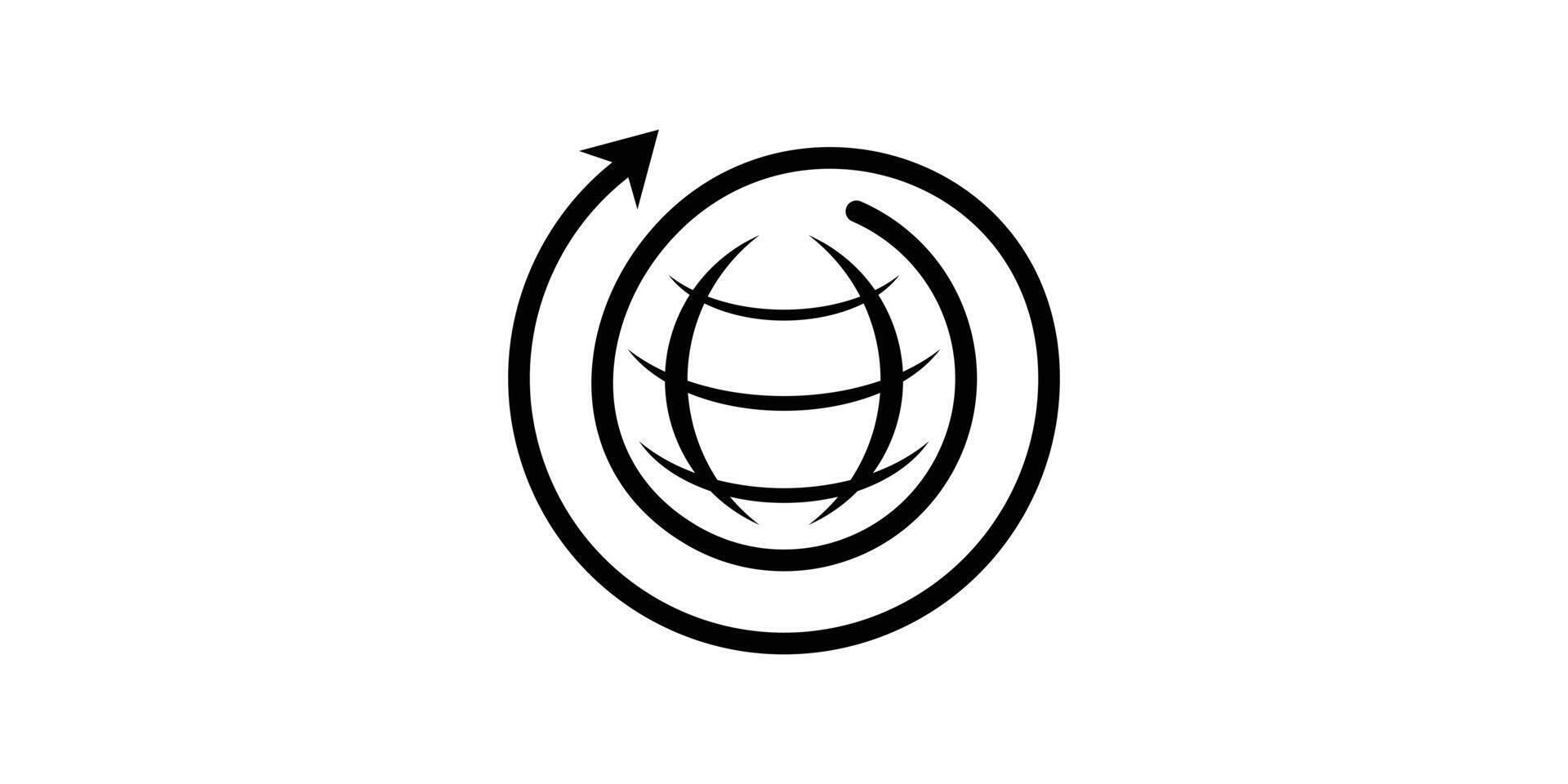 Logo Design kombinieren das gestalten von das Erde mit ein Ebene, Reise Logo Design Vorlage, Idee. vektor