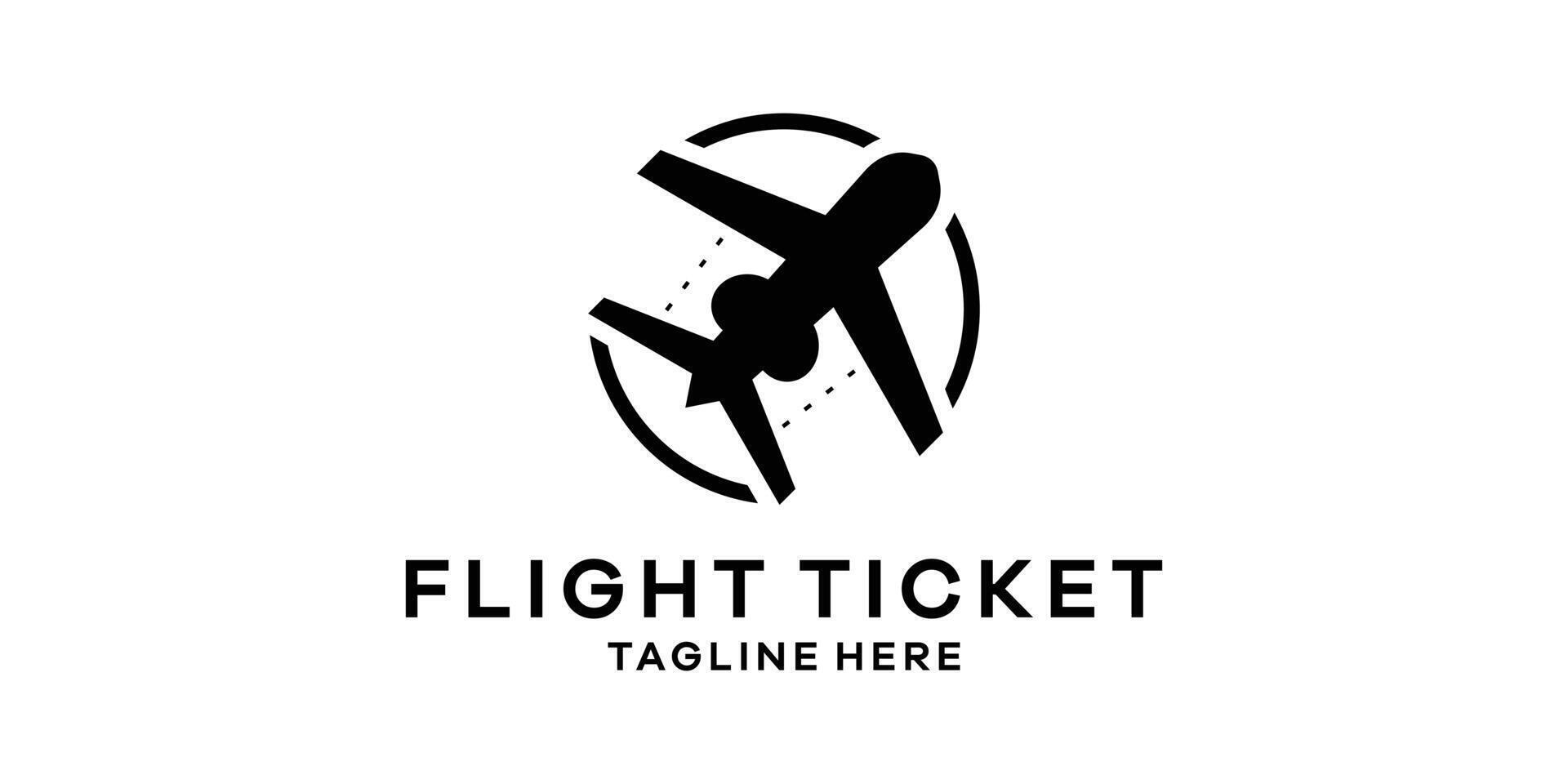 Logo Design zum Flugzeug Eintrittskarten, Flüge, Logo Design Vorlagen, Symbole, kreativ Ideen. vektor