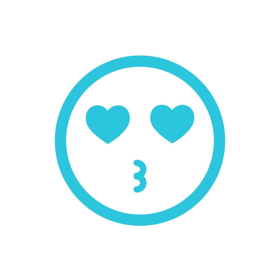 verehren Emoji Symbol, von Blau Symbol Satz. vektor