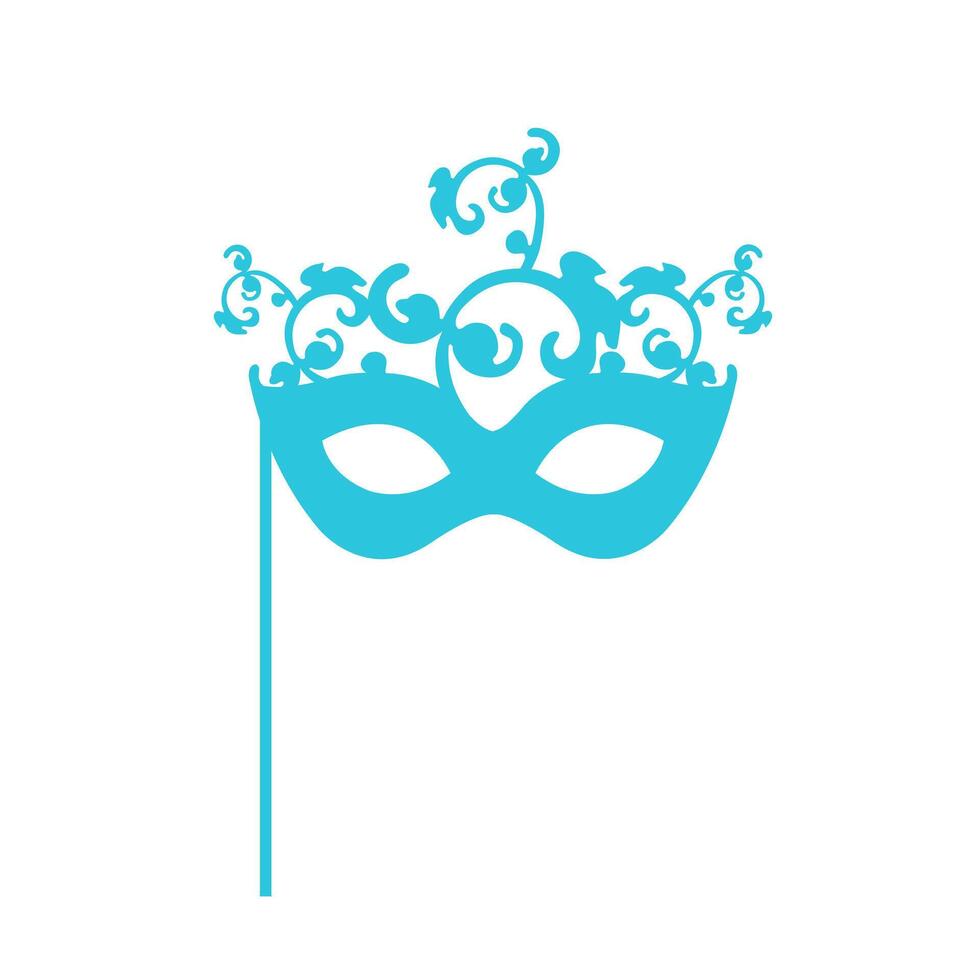 Maske zum Karneval. Brom Blau Symbol Satz. vektor