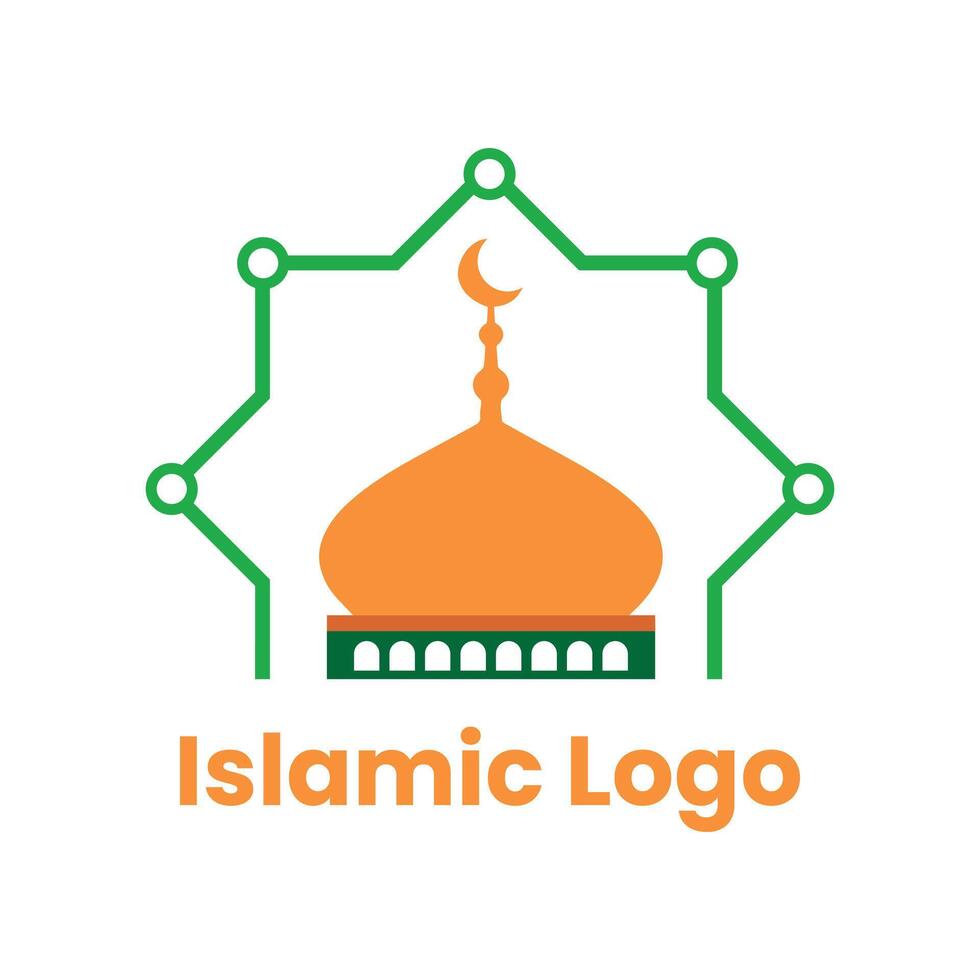 islamisch Logo Vorlage, Band islamisch Kuppel Palast Logo Design Vorlage. Moschee Logo Ideen. Inspiration Logo Design. Vorlage Vektor Illustration.