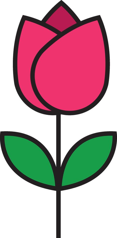 süß Tulpe Symbol. Blume. Vektor. vektor