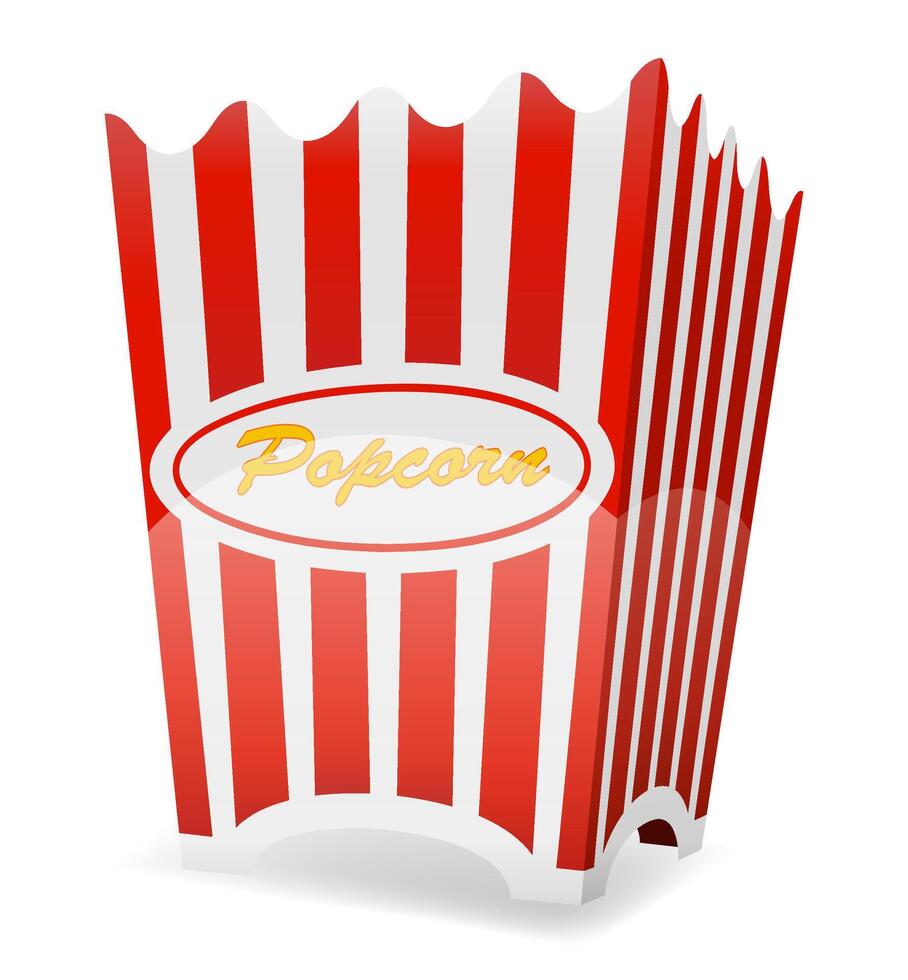 Popcorn Herstellung Maschine Süss Snack Vektor Illustration isoliert auf Weiß Hintergrund