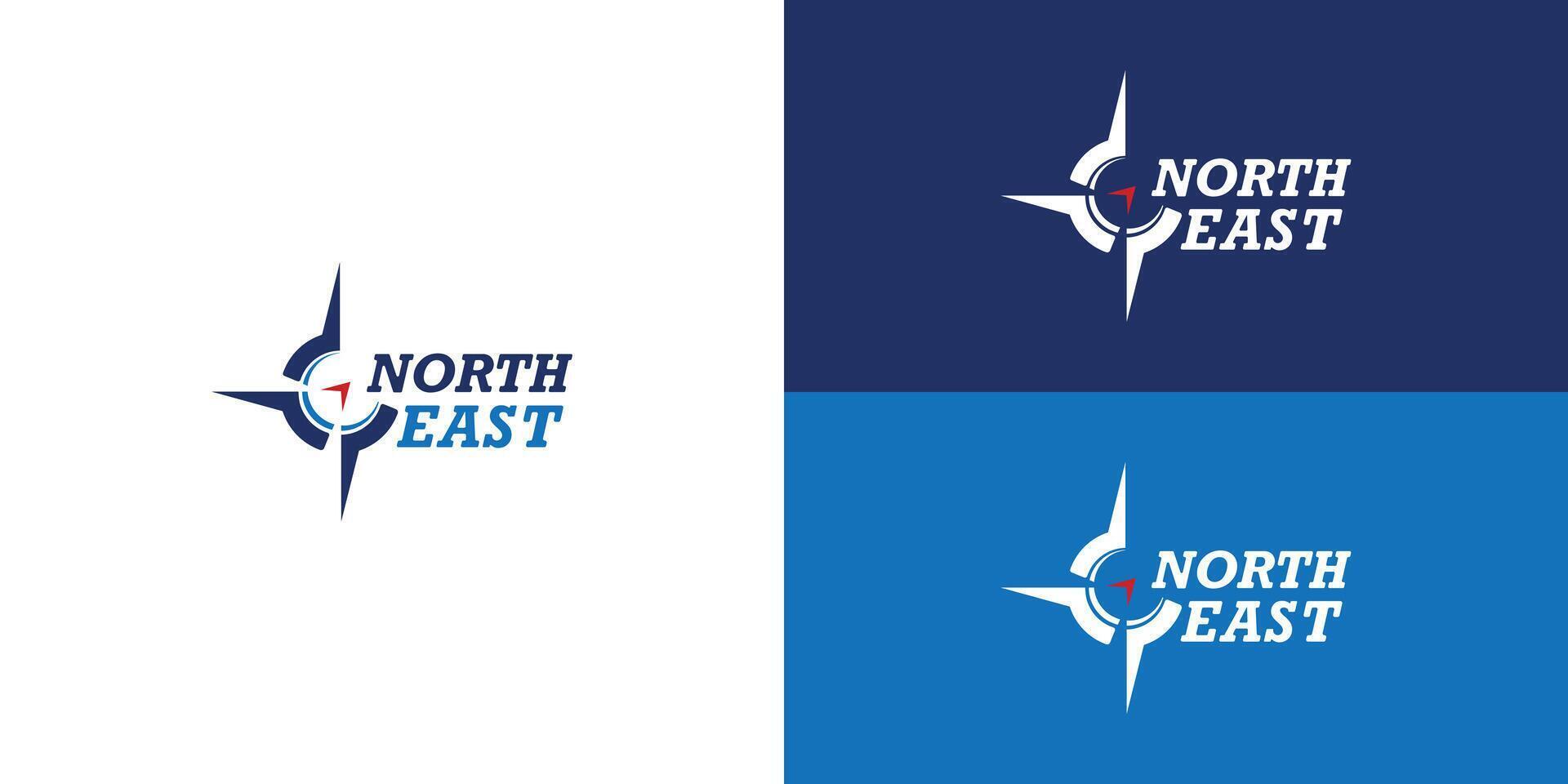 Jahrgang Norden Osten Logo angewendet zum Unternehmen Logo Design Inspiration. Norden Osten Pfeil Pfad Richtung, Wege zu Erfolg im diese Welt Logo Design vektor