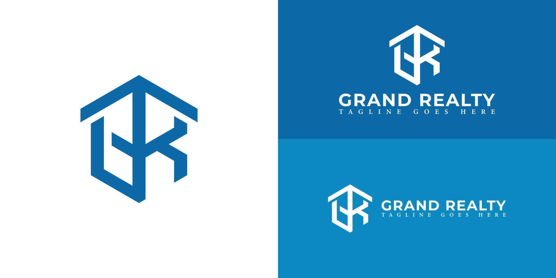 abstrakt Initiale Brief GR oder rg Logo im Blau Farbe isoliert im mehrere Hintergrund Farben angewendet zum echt Nachlass Investition Logo ebenfalls geeignet zum das Marken oder Unternehmen haben Initiale Name rg oder GR vektor