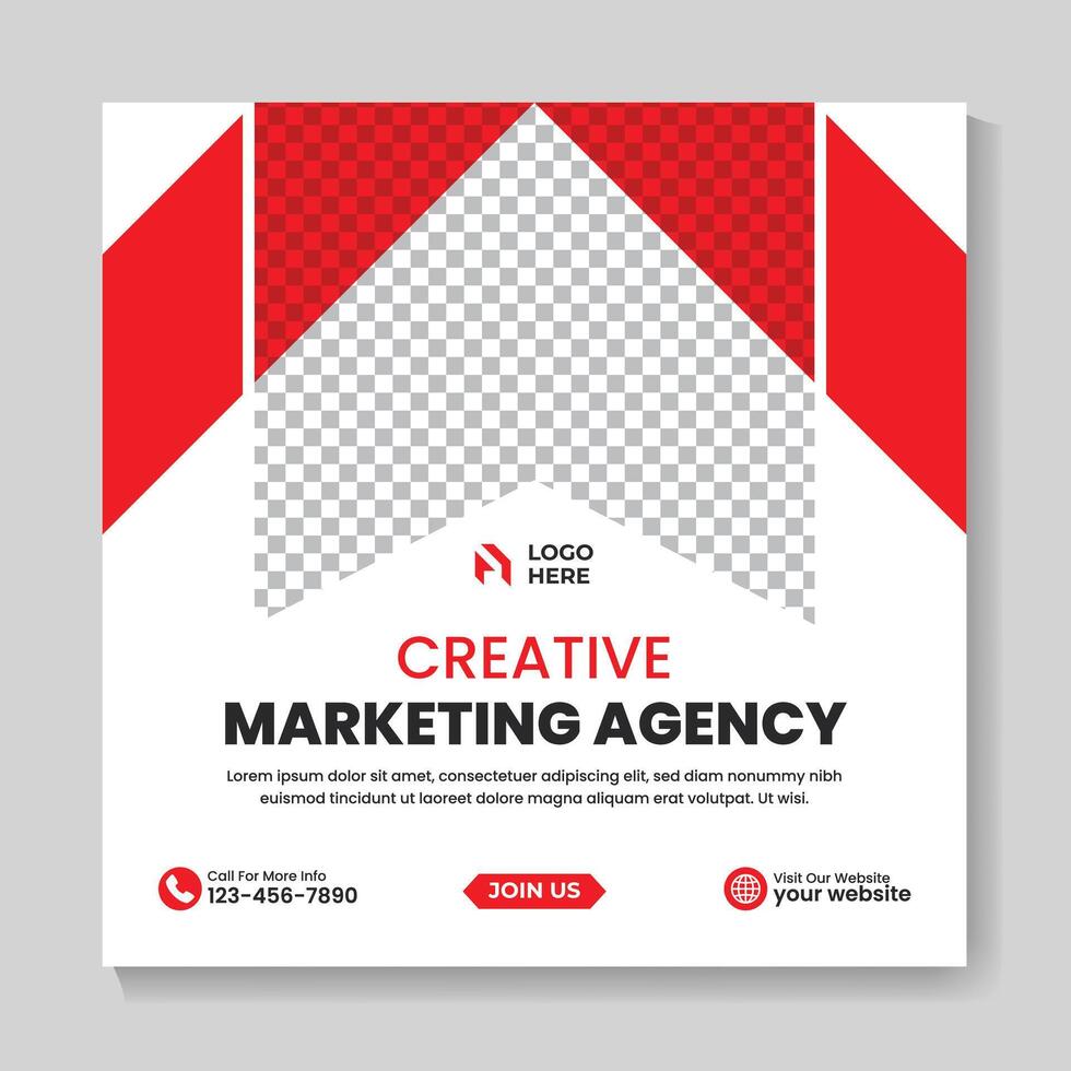 korporativ Geschäft Marketing Agentur Beförderung Sozial Medien Post Design Vorlage vektor