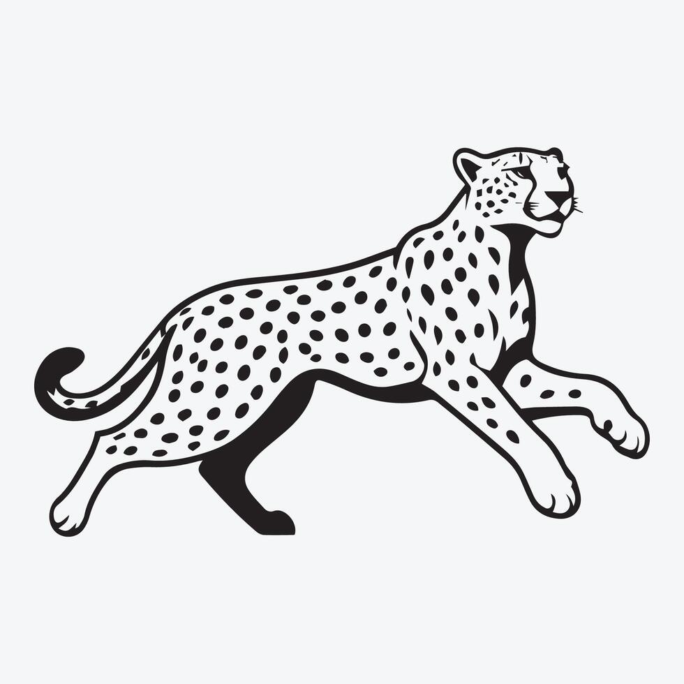 Laufen Gepard Symbol Tier Logo vektor