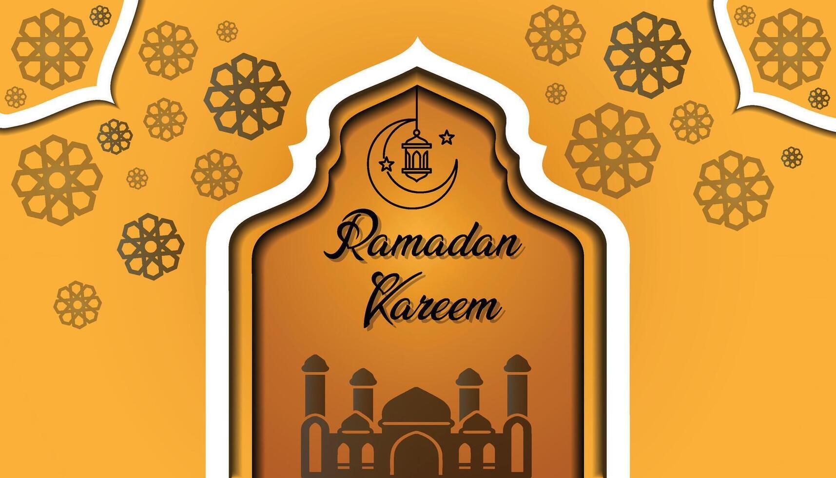 Vektor realistisch Ramadan Hintergrund