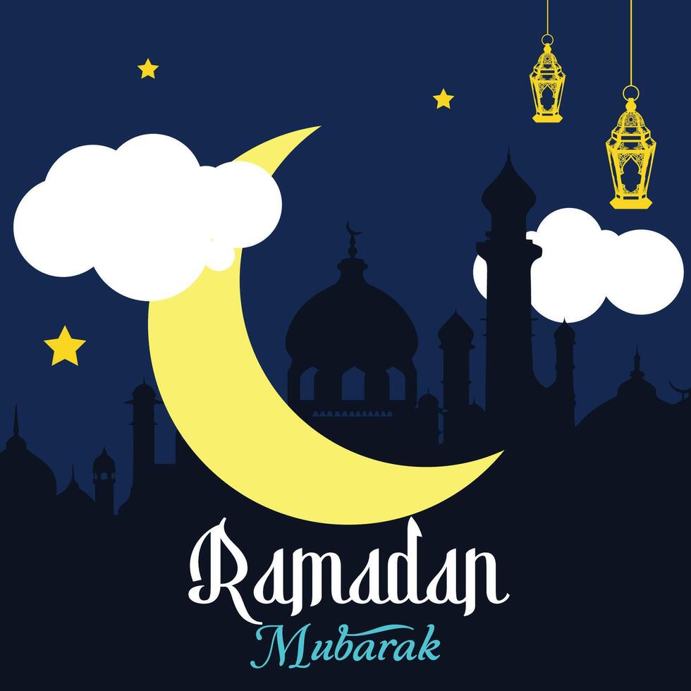 Ramadan kareem Mubarak islamisch Monat vektor