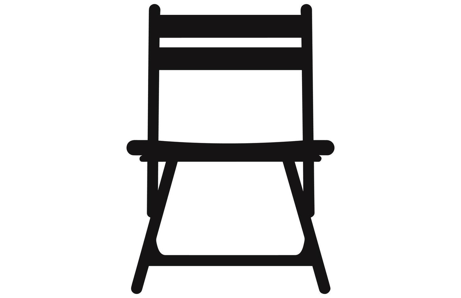 hopfällbar stol siluett, vikning stol vektor illustration.stolar vektor silhuett