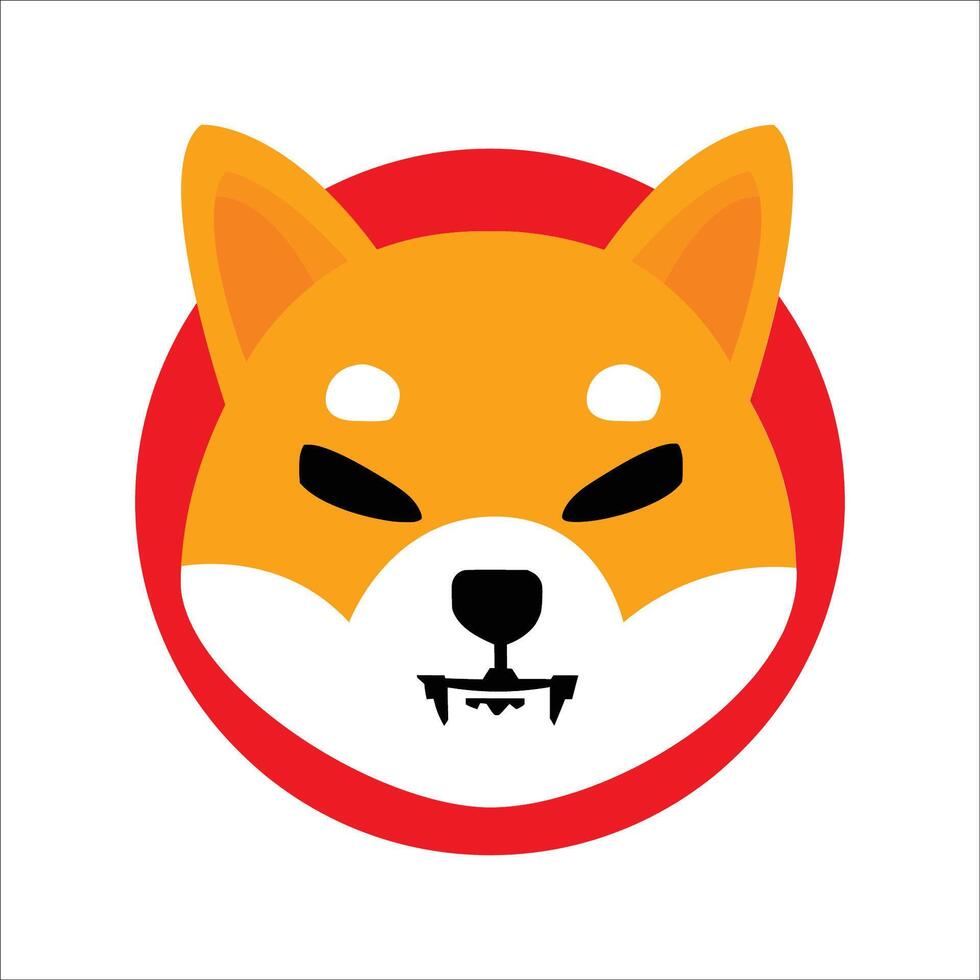 Shiba inu Münze Symbol Logo Illustration vektor