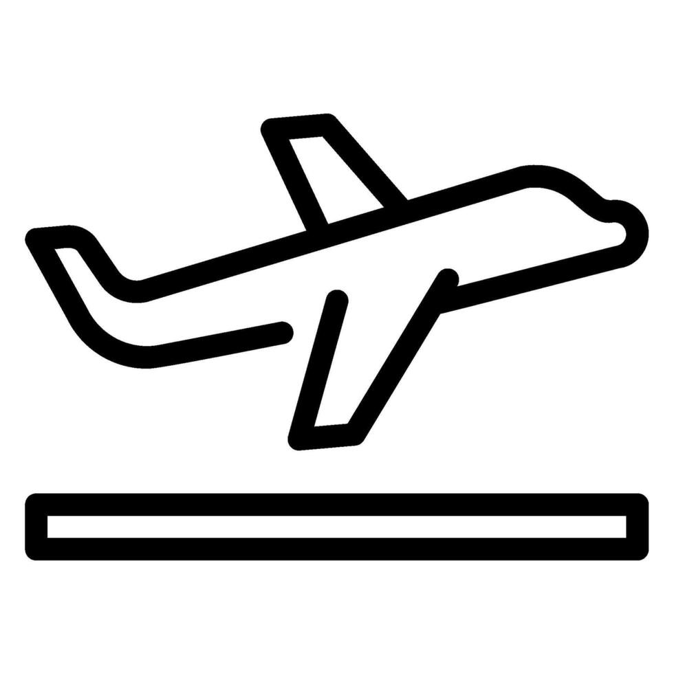 Symbol für die Abfluglinie vektor