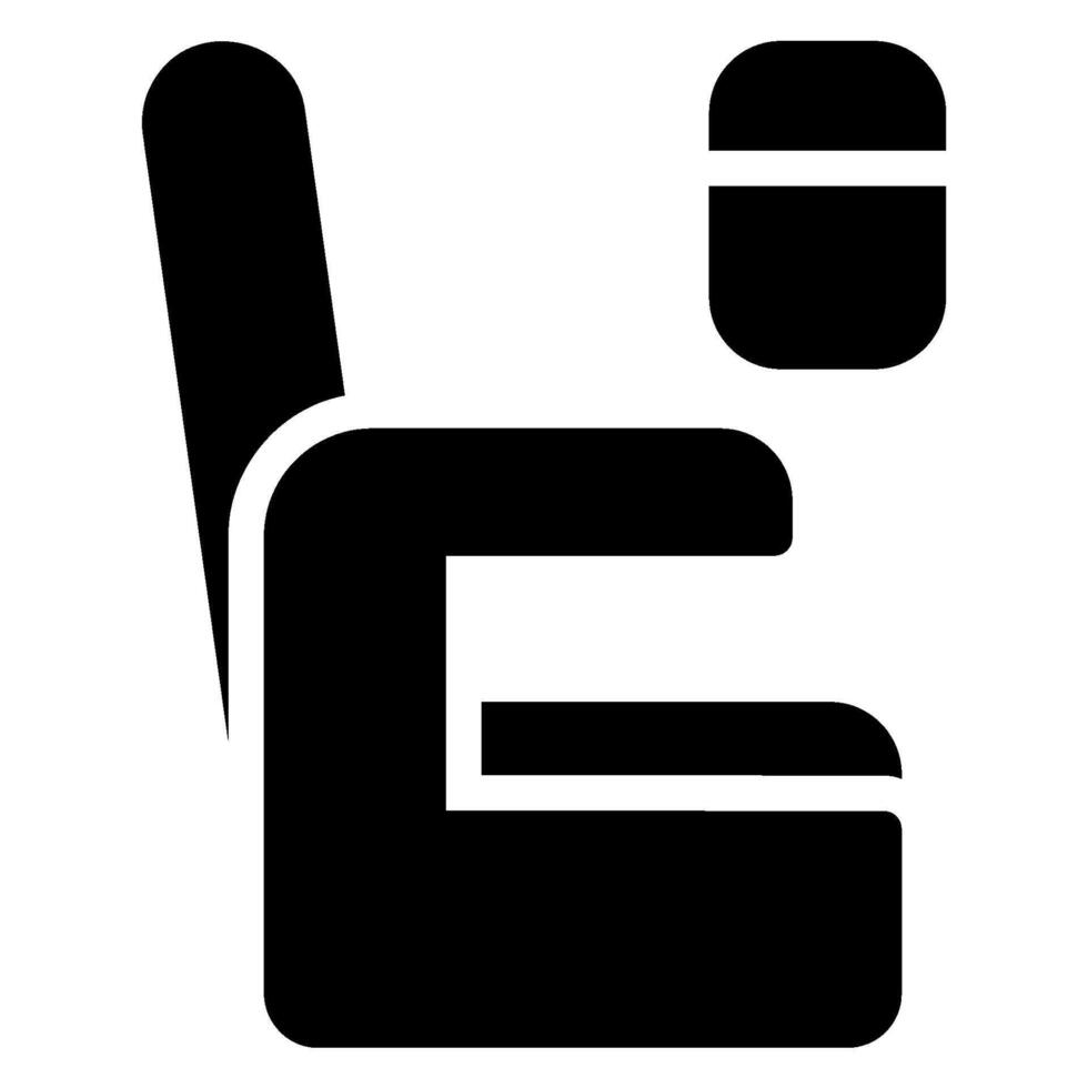 Sitz-Glyphe-Symbol vektor