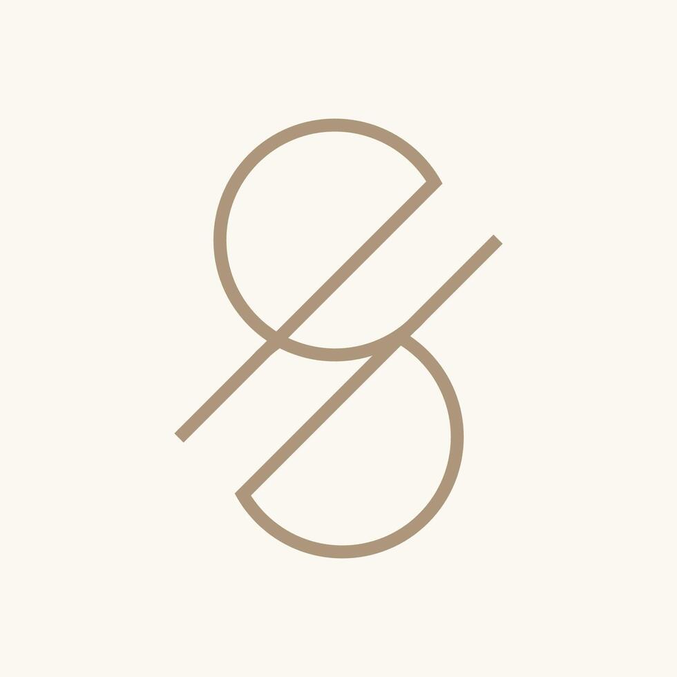 logotyp företag exklusiv vit grädde bakgrund vektor