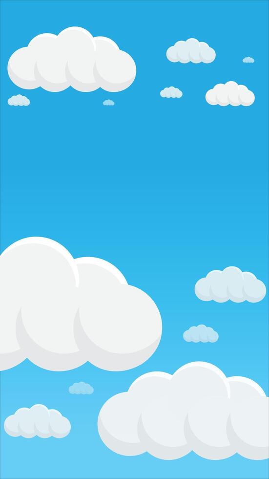 wolkig Himmel Handy, Mobiltelefon Hintergrund vektor