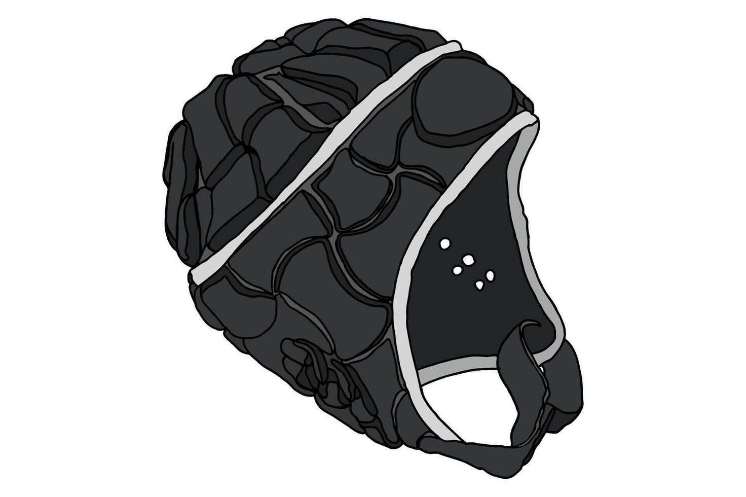 Sport - - schwarz Rugby Helm Vektor