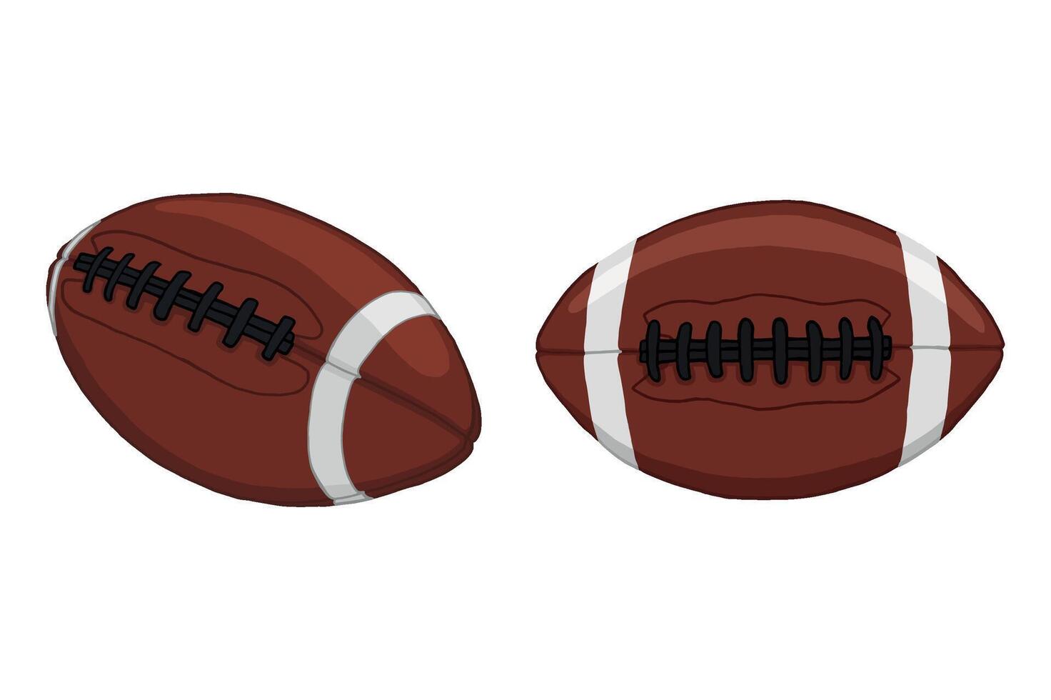 Sport - - einstellen von Rugby Ball - - amerikanisch Fußball vektor