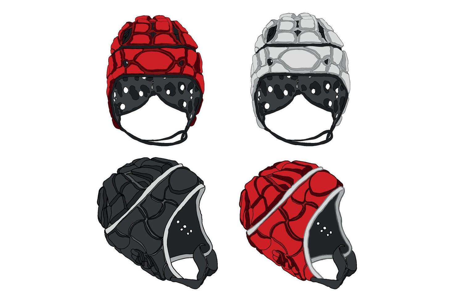 Sport - - einstellen von Rugby Helm Vektor