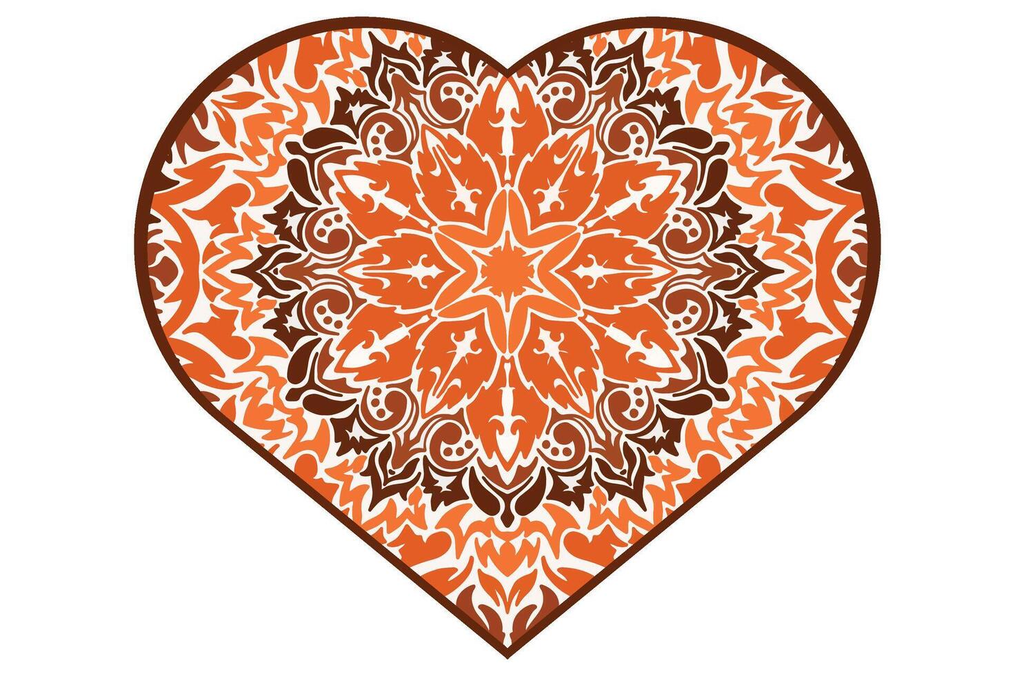 Liebe Mandala Ornament Vektor Design zum Valentinstag Dekoration