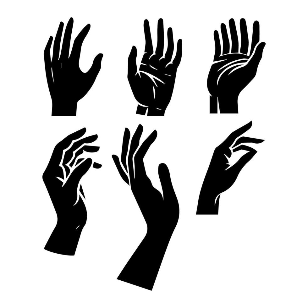 Hand Symbol auf Weiß Hintergrund. Vektor Illustration.