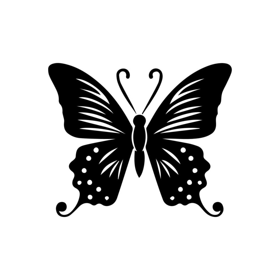 Schmetterling Silhouette Symbol. Vektor Illustrationen.