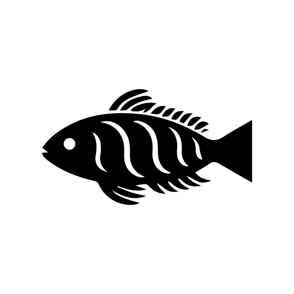 vektor akvarium fisk silhuett illustration