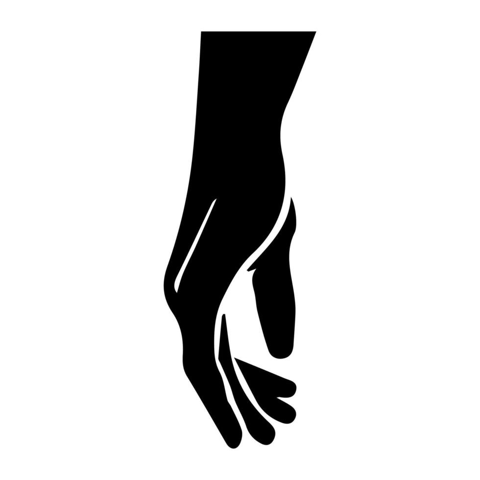 Hand Symbol auf Weiß Hintergrund. Vektor Illustration.