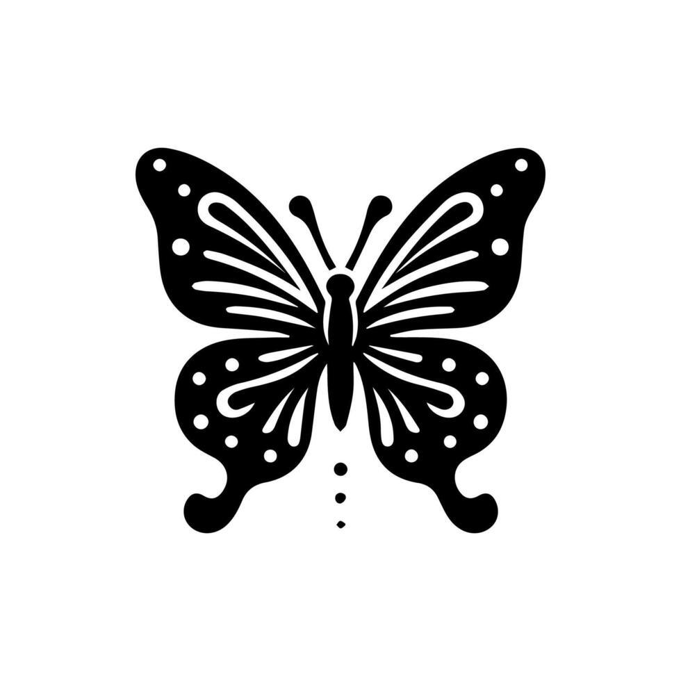 Schmetterling Silhouette Symbol. Vektor Illustrationen.