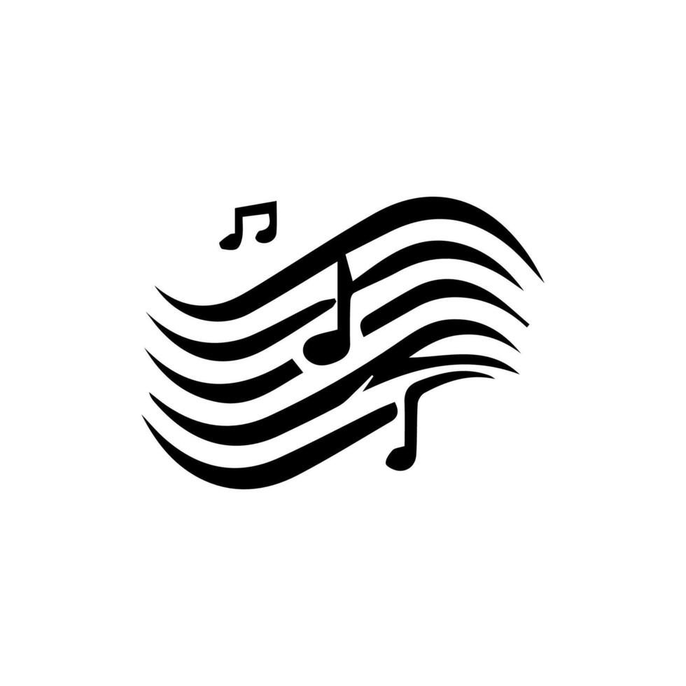 Musik- Anmerkungen, Lied, Melodie oder Melodie eben Vektor Symbol zum Musical