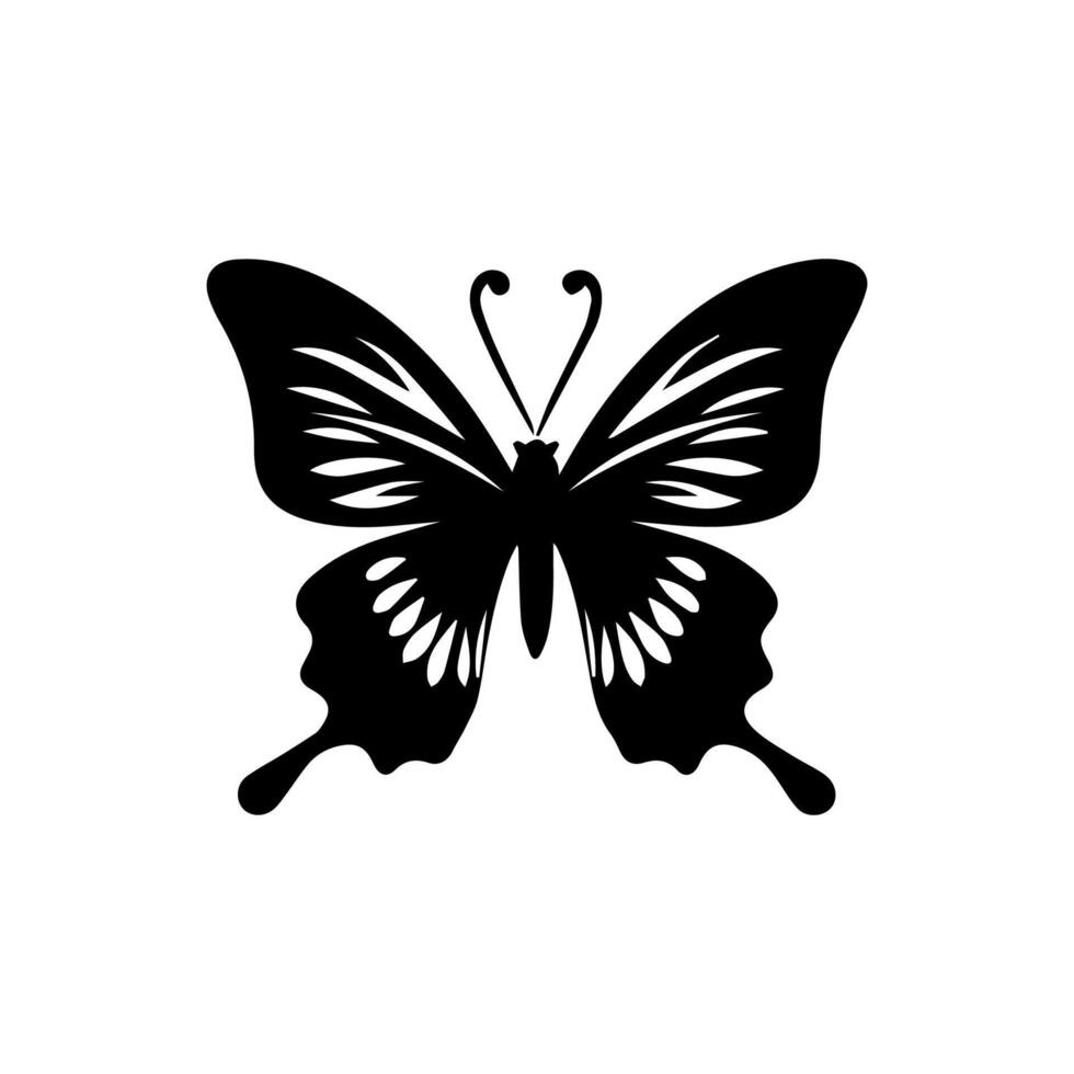 Schmetterling Silhouette Symbol. Vektor Illustrationen.