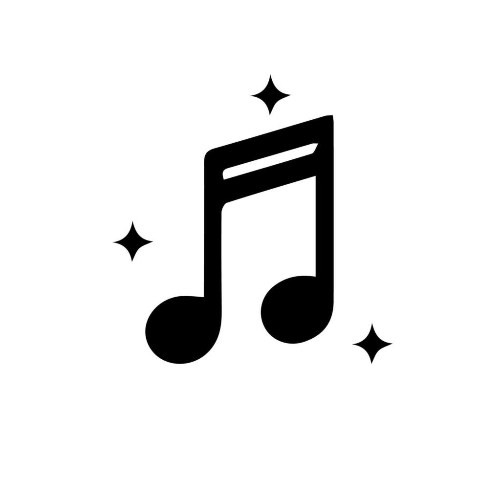 Musik- Anmerkungen, Lied, Melodie oder Melodie eben Vektor Symbol zum Musical