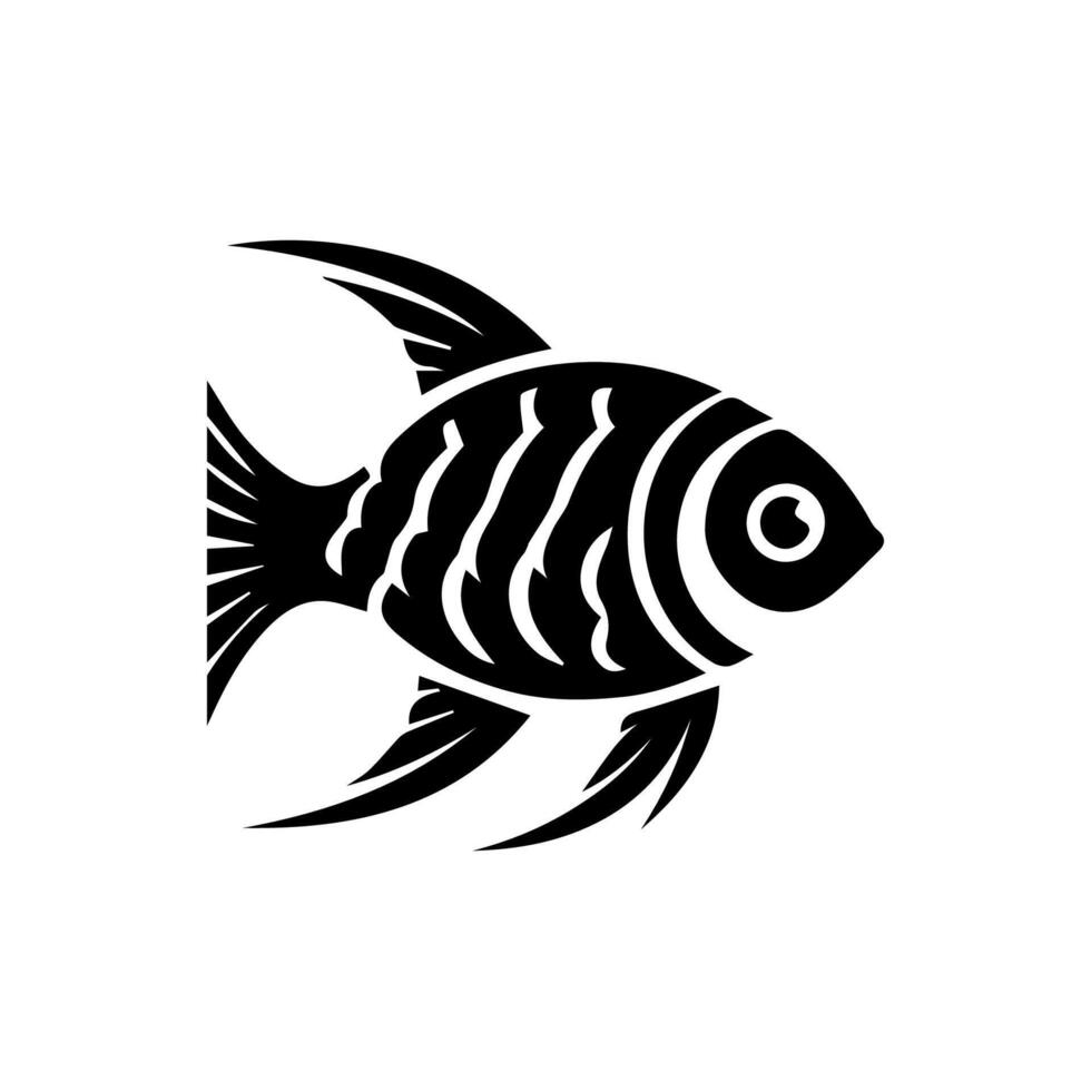 Vektor Aquarium Fisch Silhouette Illustration