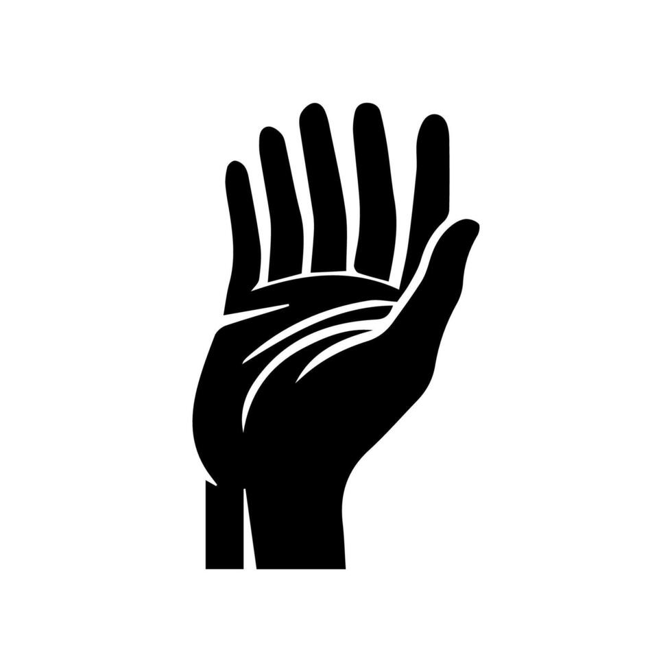 Hand Symbol auf Weiß Hintergrund. Vektor Illustration.