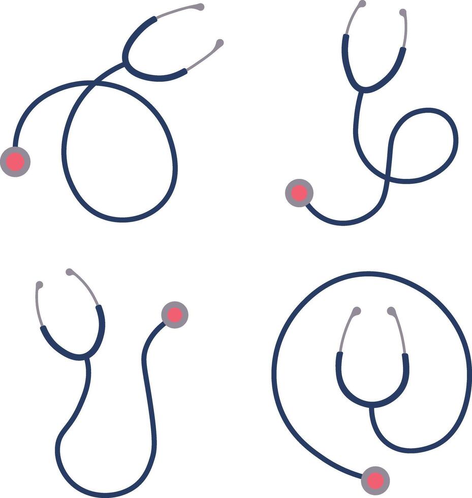 Stethoskop medizinisch zum untersuchen das des Patienten. isoliert auf Weiß Hintergrund. Vektor Illustration