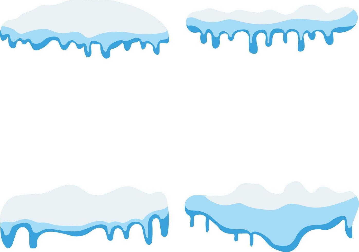 Schneekappe Rand Illustration. isoliert auf Weiß Hintergrund, abstrakt Karikatur Dekoration. vektor