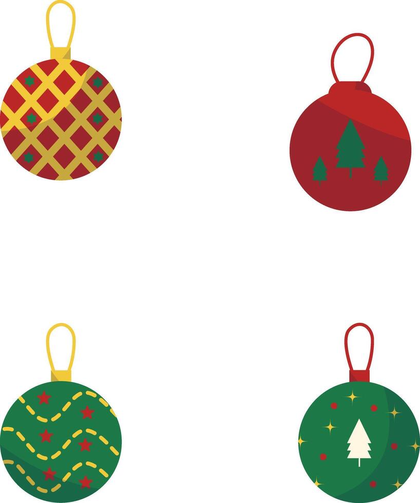 jul boll dekoration. för ny år mall bakgrund. vektor illustration