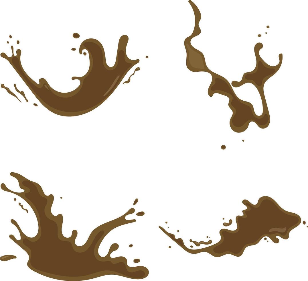 choklad stänk ikon. choklad fläckar på vit bakgrund. vektor illustration
