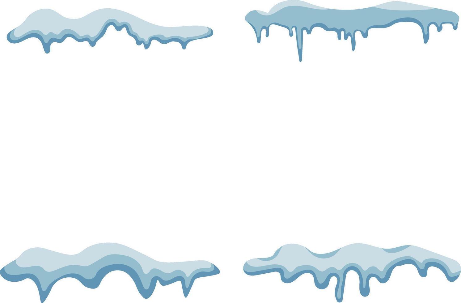 Schneekappe Rand Illustration. mit abstrakt Dekoration vektor
