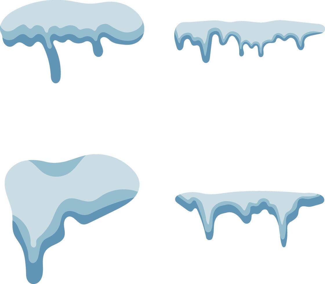 Schneekappe Rand Illustration. mit abstrakt Dekoration vektor