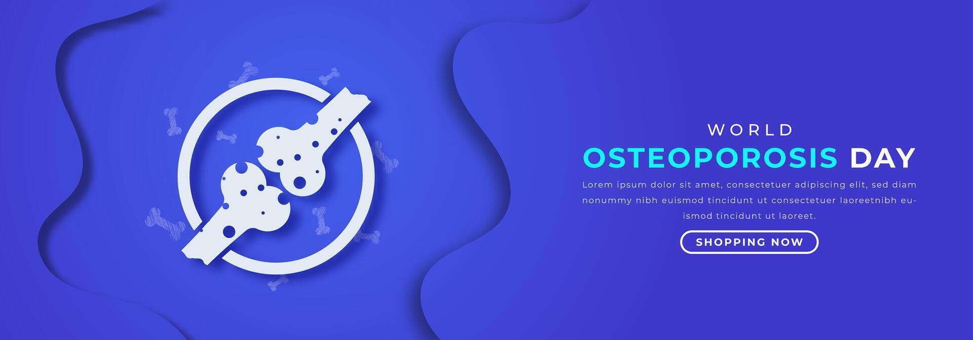 värld osteoporos dag papper skära stil vektor design illustration för bakgrund, affisch, baner, reklam, hälsning kort