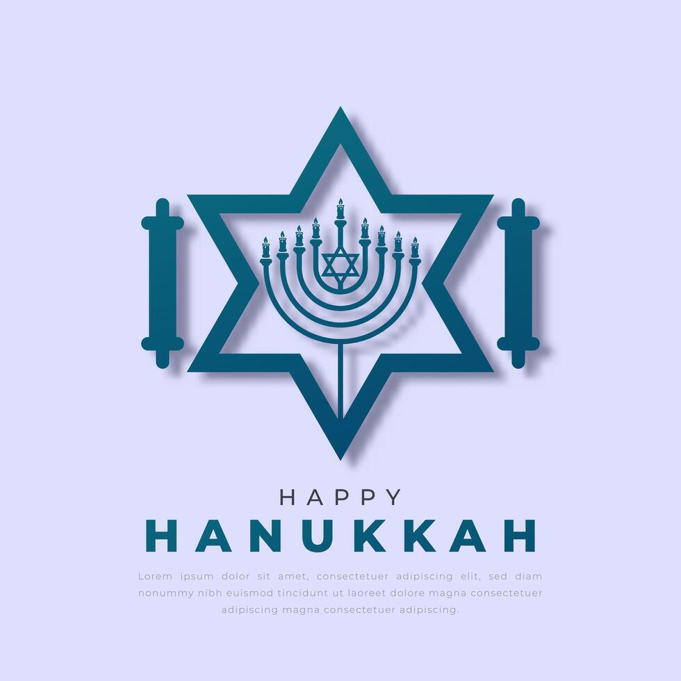 Lycklig hanukkah kärlek och ljus papper skära stil vektor design illustration för bakgrund, affisch, baner, reklam, hälsning kort