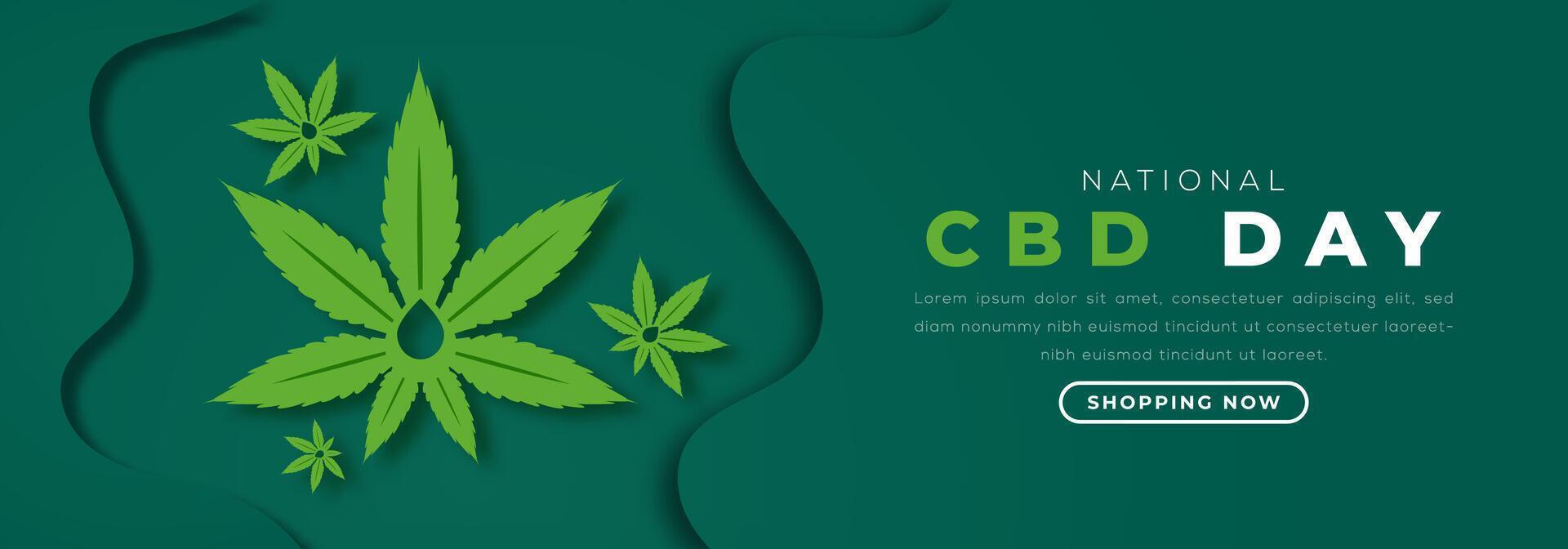 nationell cbd dag papper skära stil vektor design illustration för bakgrund, affisch, baner, reklam, hälsning kort