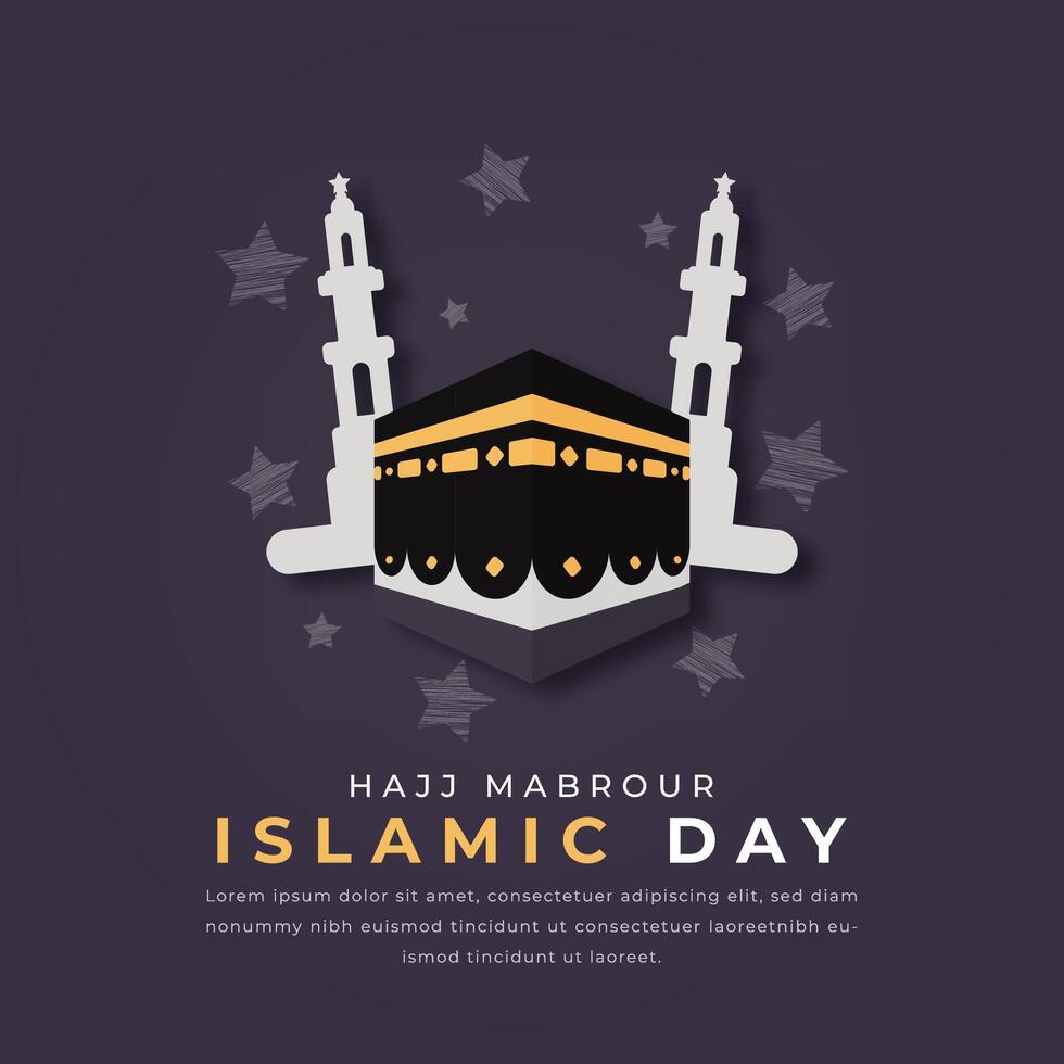 hajj mabrour islamisch Tag Papier Schnitt Stil Vektor Design Illustration zum Hintergrund, Poster, Banner, Werbung, Gruß Karte