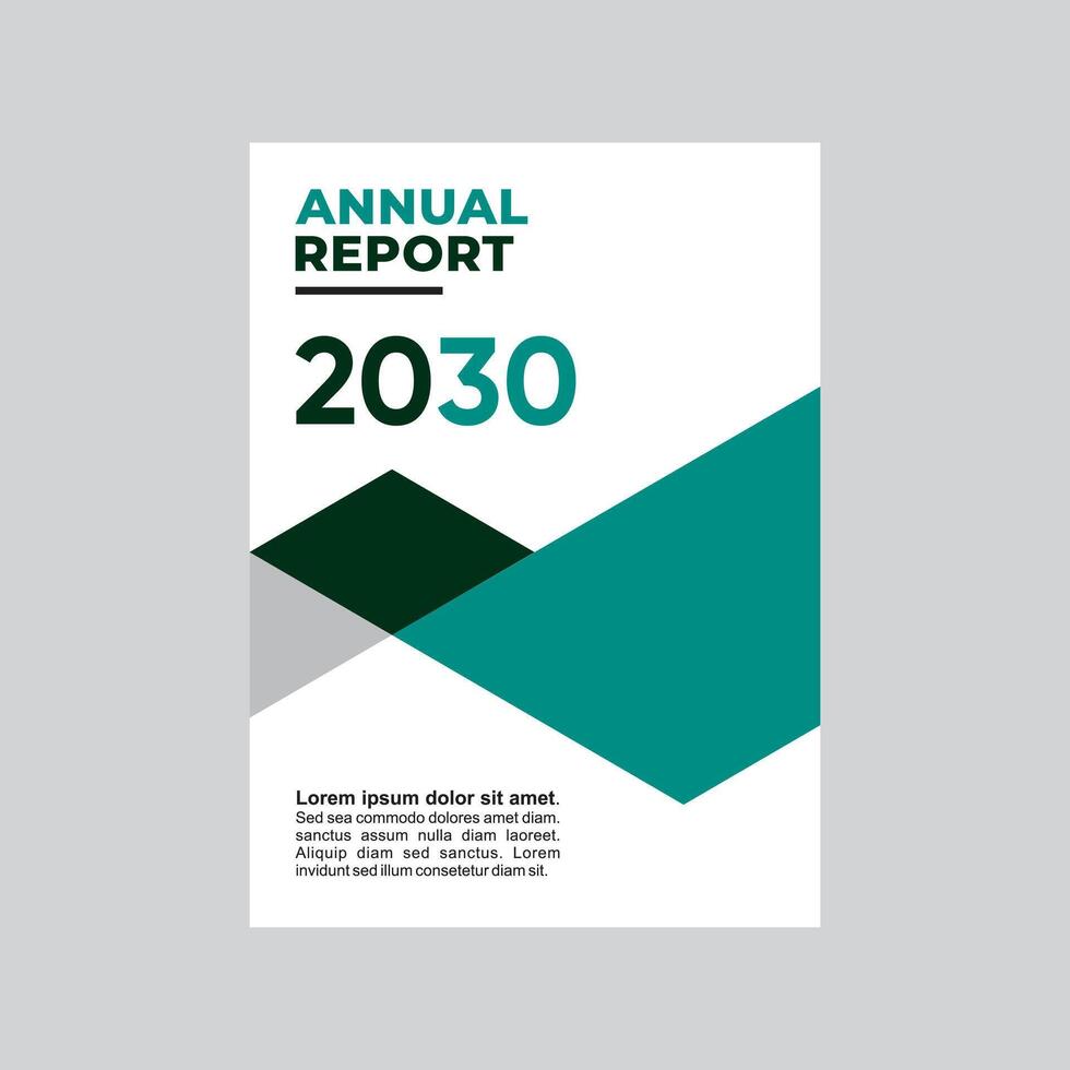 jährlich Bericht 2030 - - Titel Design Idee vektor