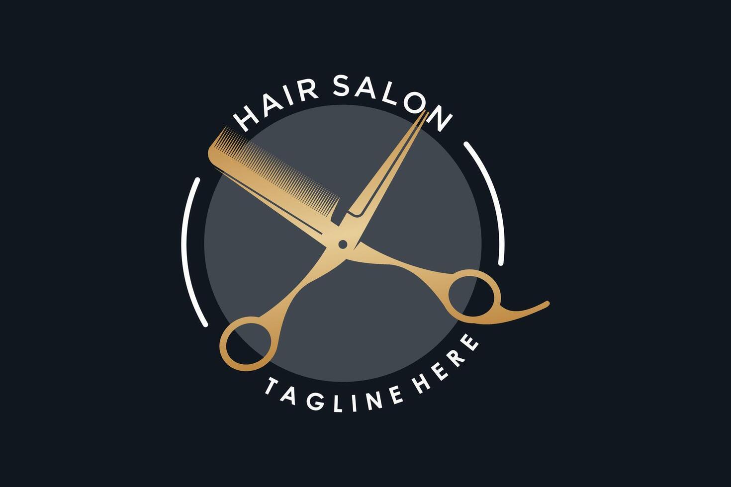 Haar Schnitt Element Design mit Schönheit Salon vektor