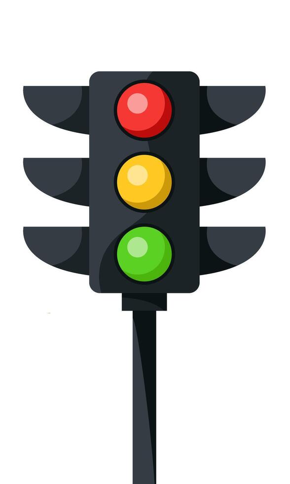 trafik signal lampor platt design vektor