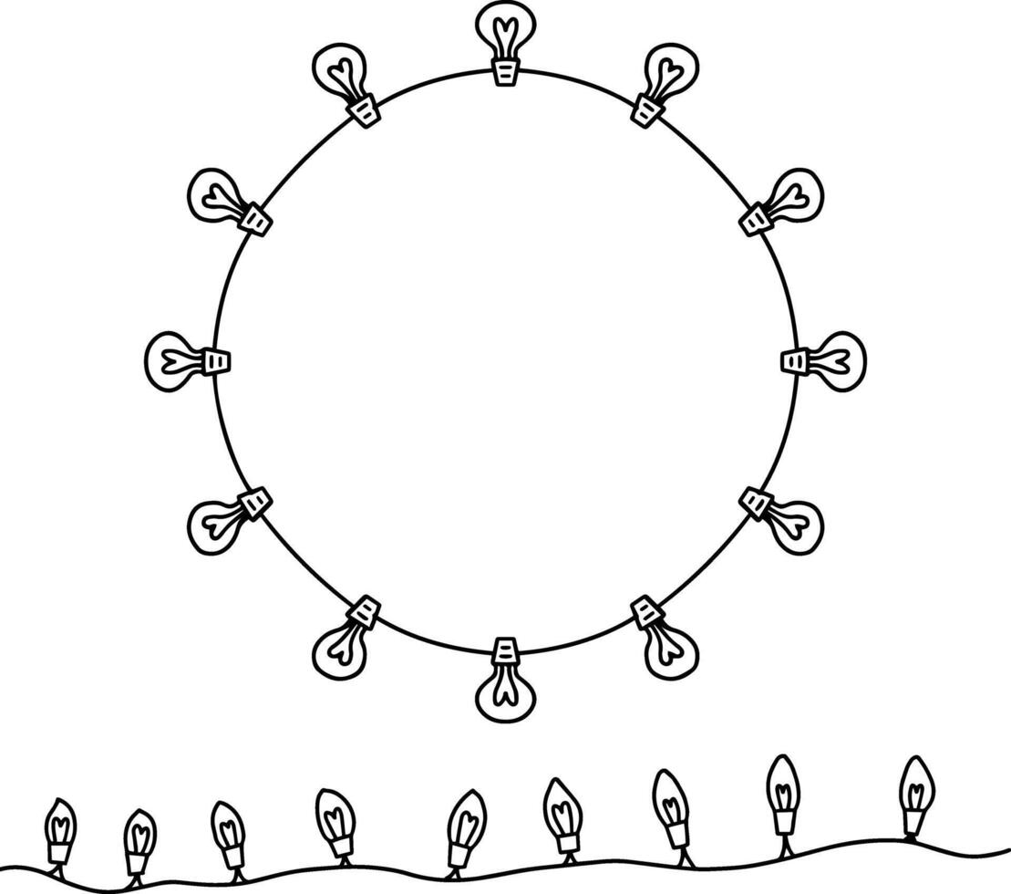 Birne Girlande kreisförmig Vektor Design