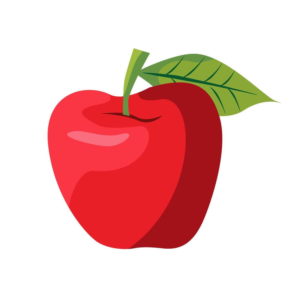 röd äpple isolerat vektor